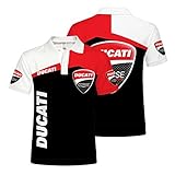 BABQ-TYUJ Herren T-Shirt Sommer Kurzarm Polos Ducati Print Polo T-Shirt Sport Tops(Color:Style-1,Size:L)