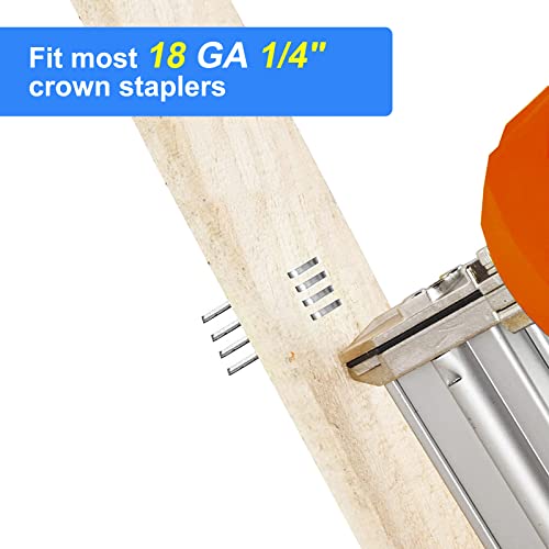 Image of 18 Gauge 1 /4 inch Narrow Crown Staples 1-1 /2 inch,1-1 /4 inch 1 inch, 3 /4 inch, 1 /2 inch | 304 Stainless Steel, Assorted 1600 pcs for 18 GA Pneumatic or Electric Stapler or Staple gun,Project Pack
