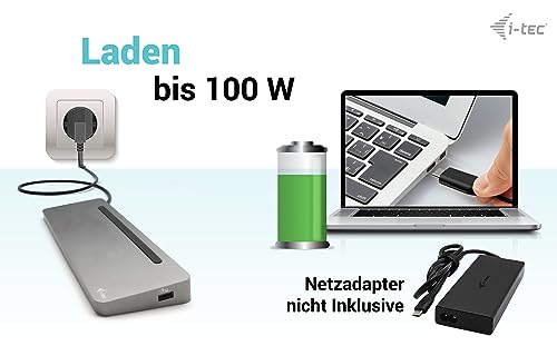 Dock USB-C i-tec C31FLAT2PDPRO multi-écran HDMI DisplayPort RJ-45 100W - 7