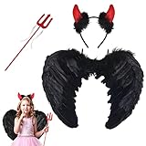 😈 Ocasión adecuada: fiesta de accesorios fotográficos con disfraces para fiestas temáticas diabólicas, disfraces de brujas para niñas, vestidos de ballet para fiestas de ángeles, Navidad, Acción de gracias, carnaval, Halloween, Pascua, Nochevieja, juegos de rol, accesorios fotográficos, máscaras, juegos de imaginación, fiestas de cuerdas, juegos de rol de clase, actuaciones escénicas, Actividades de maquillaje escolar, etc.