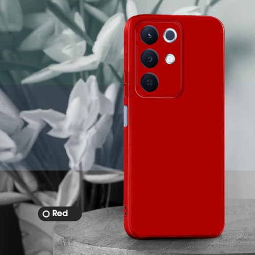 Image of Back Cover for Realme 15x 5G / C85 5G / Narzo 90x 5G | Full Camera Protection | Premium Liquid Silicon Case | Flexible Bumper Case for Realme 15x 5G / C85 5G / Narzo 90x 5G (Red)