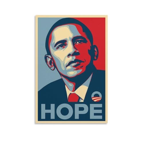 LIANGSHUANG Póster de Barack Obama Hope Art Picture Print Artworks Canvas Poster Wall Art Prints Home Modern Decor 12 x 18 pulgadas (30 x 45 cm)
