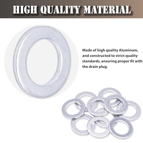 Image of 10 PCS Engine Oil Crush Washers /Drain Plug Gaskets Replacement for Honda 94109-14000 Accord Civic Fit CR-V CR-X CR-Z CR-V Insight and Acura