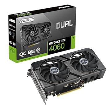 ASUS Dual GeForce RTX™ 4060 EVO OC Edition 8GB GDDR6 (PCIe 4.0, 8GB GDDR6, DLSS 3, HDMI 2.1a, DisplayPort 1.4a, Design de ventilador Axial-Tech, tecnologia 0dB, BIOS duplo, tecnologia Auto-Extreme e