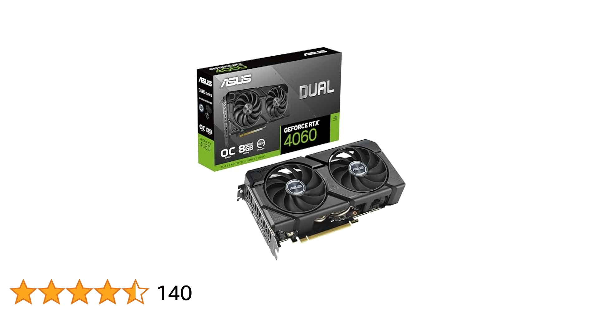 グラフィックボード・グラボ・ビデオカード GeForce RTX 4060 OC Edition 8GB Amazon | ASUS Dual GeForce RTX™ 4060 OC ホワイトエディション
