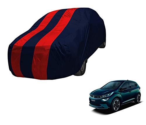 Image of Auto Hub Car Cover Compatible with Tata Altroz with Mirror Pocket,Triple Stitched, Weather Proof, Altroz Car Cover- Navy-Red