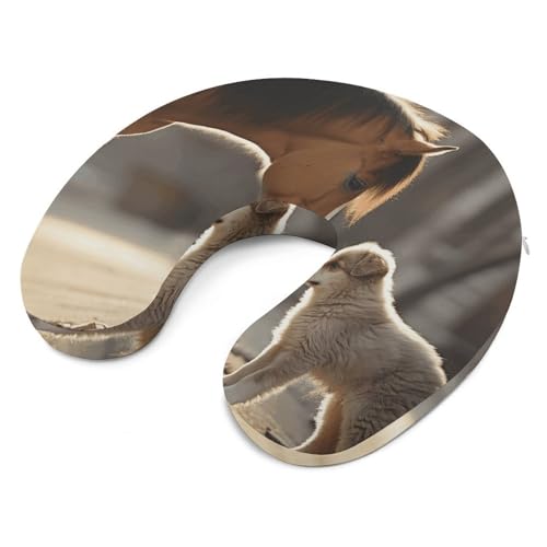 Almohada de viaje U espuma viscoelástica tamaño único miniatura 6