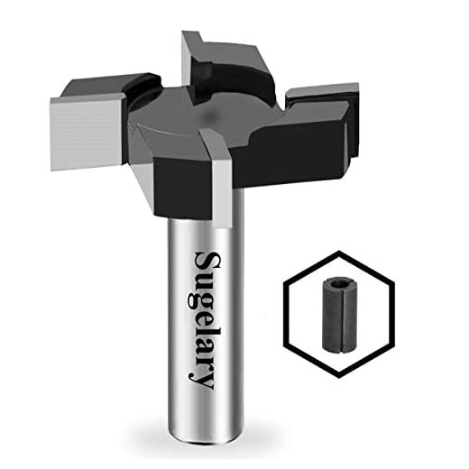 CNC Spoilboard Surfacing Router Bit, 1/2 Inch Shank Carbide Tipped Surface Planing Bottom Cleaning Cutter Slab Flattening Router Bit, Wood Milling Cutter Planer Woodworking Tool