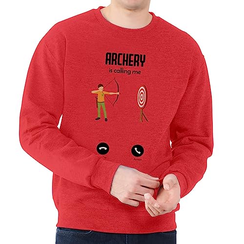 Sweatshirt Homme Le Tir à l'arc m'appelle en coton confortable pour le sport et loisir