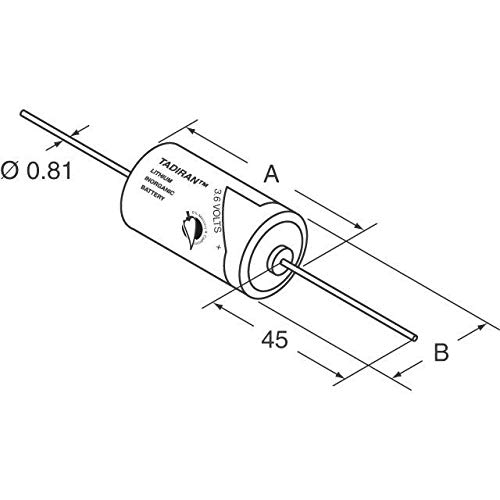 BATTERY LITHIUM 3.6V 1/2 AA, (Pack of 1) (TL-5101/P)
