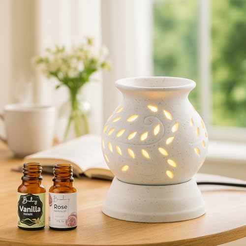 BRAHMZ Ceramic Aroma Oil Diffuser Electric Ancient Matki Diffuser...