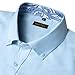 YourTies Mens Blue Button Down Shirt Long Sleeve Formal Business Light Blue Dress Shirt Causal Inner Contrast Shirts Wrinkle Free