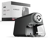 Aurbuex Heavy Duty Electric Pencil Sharpener – 6-Hole for 6-12mm Pencils, Auto Start/Stop, Fast 4s Sharpening, Zinc Alloy Blade, 10,000+ Sharpenings – Ideal for Classroom, Office & Art Use(S260)
