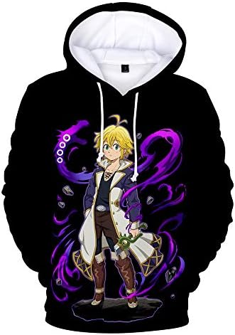 E-Dreamer 3D Printed hoodie casual hoodie fashion Anime hoodie Pullover Sweatshirt for boys girls (S1, XL)