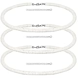 WILLBOND 3 Pcs Puka Shell Necklace Men Women White Surfer Seashell Necklace Shell Beaded Choker with Extension Chain(18 Inch)
