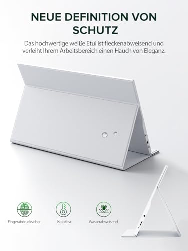 UPERFECT Portable Monitor Weiß 15.6" Travel Monitor mit Smart Cover & VESA – Ansicht 5