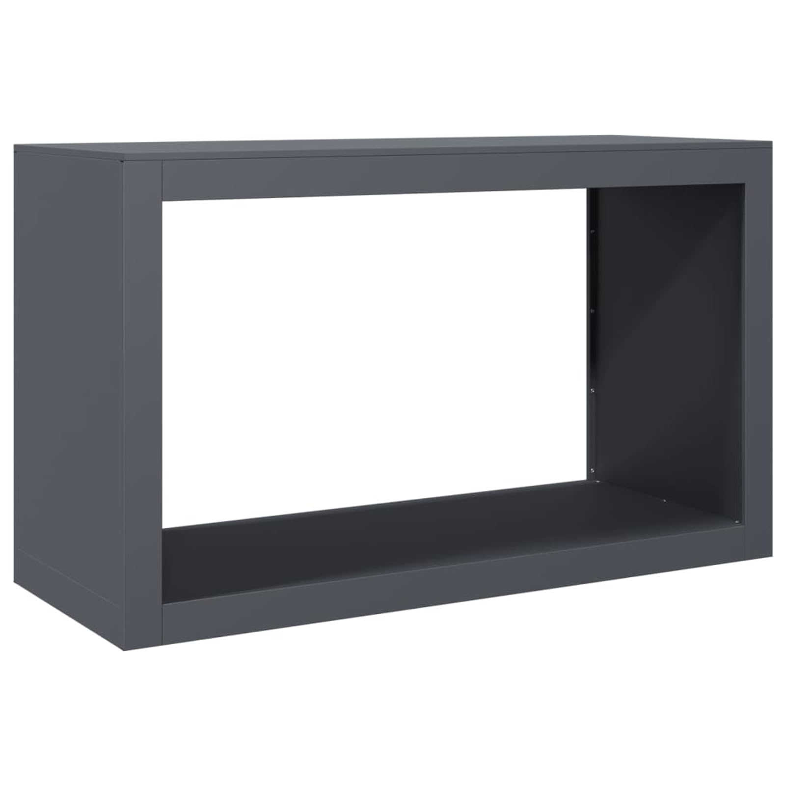 Homgoday Leñero de Acero Gris Antracita 100x40x60 cm, Soporte para leña, Almacenamiento de Troncos, Estante para leñas, Soportes para leña