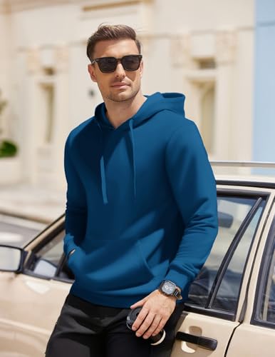 Image of COOFANDY Men's Hooded Pullover Casual Long Sleeve Drawstring Gym Hoodies Sweatshirts with Pocket