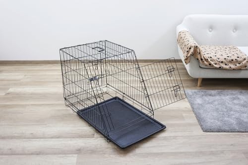 Transportín para perros en viajes y el hogar de malla negra Kerbl Pet 4