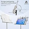 New Bee Music Stand - Music Stands for Sheet with Carrying Bag, Metal Sheet Music Stand Portable, Adjustable Podium Stand with Tripod Base and Sheet Music Folder - Black #2