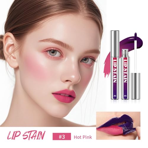 Baorder 3PCS Peel Off Lip Liner Stain, Matte Peel Off Lip Gloss, hochpigmentierte lang anhaltende Lip Stain Peel Off, Peel Off Lip Tint Stain Non-Stick Liquid Lipstick Lip Stain Liner