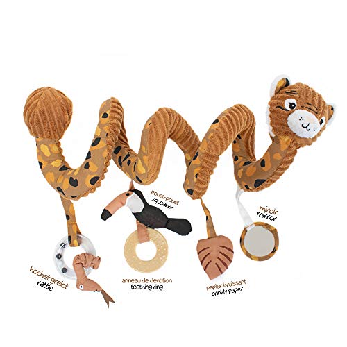 Spirale d'activités bébé avec sons et textures Speculos le tigre