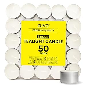 Zuvo 8-Hour Unscented Tea Light Can...