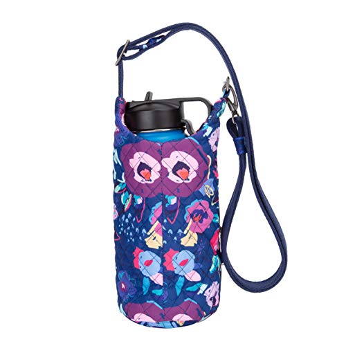 Travelon Moderno, Bolsa antifurto para garrafa de água Boho, Floral moderno, 10 x 4 diameter
