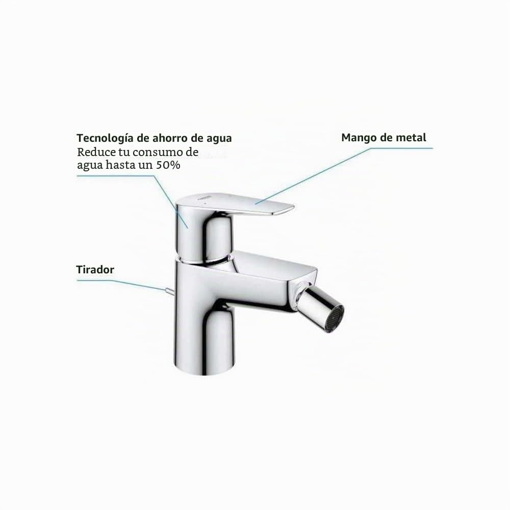 GROHE Start Edge Monomando de bidé 1/2", Cromo, 23345001