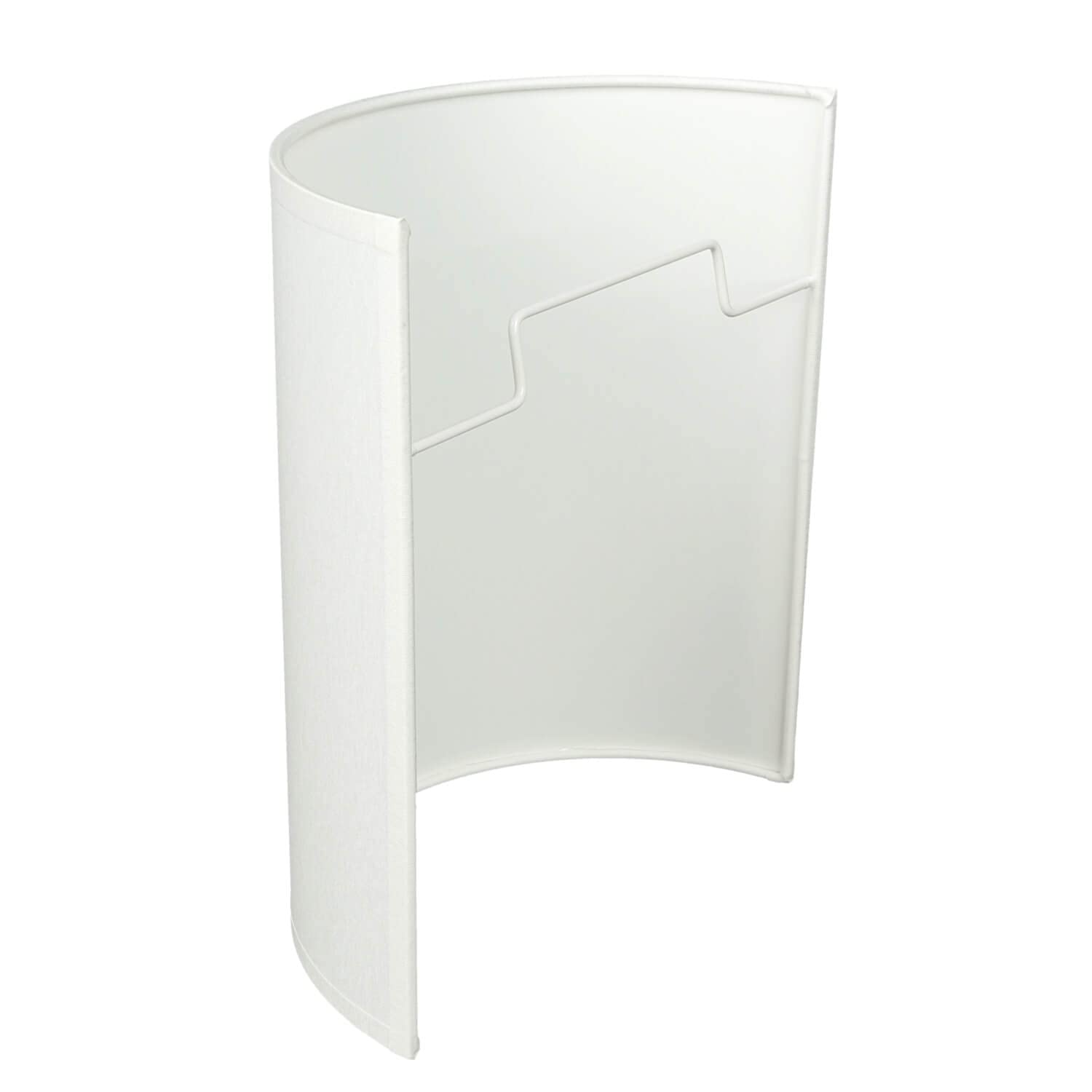 Aplique con enchufe e interruptor, tela, blanco, aplique con cable, arriba-abajo, indirecto, E27, H:23 cm, aplique dormitorio, aplique interior, poco deslumbrante, acogedor