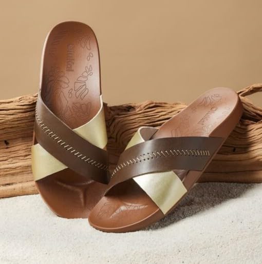 Image of OluKai Kipe'a Olu Women's Slide Sandal, Premium Leather, Relaxed & Dressy Design For Any Occasion, All-Day Comfort & Fit
