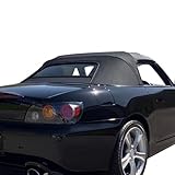 Kojem Convertible Soft Top Roof Compatible with 2002-2009 Honda S2000 - Black Sailcloth Vinyl Top & Clear Heated Glass Window