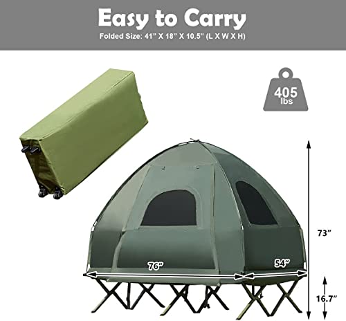 Tienda de campaña doble plegable con cama elevable para 2 personas miniatura 5