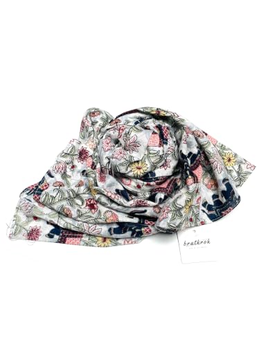 Image of bratkrok WOMEN'S STYLISH FLORAL PRINTED RAYON SCARF /SCARVES /STOLE FOR SUMMERS