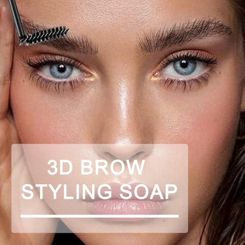Soap Brows Kit,1Pcs/Set Eyebrow Freeze Styling Wax,Waterproof Long-lasting Eyebrows Enhancer Shaping Clear Tint Gel, Eye Brow Makeup Balm Pomade Cosmetics (1pc 02#)