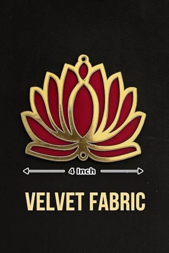 Image of Prapti Handicrafts Golden Pink Lotus 4 Inch Set of 20 Wooden MDF Cutout DIY Rangoli Kit | Decorations for Diwali, Dusshera Wedding Rangoli, Pooja, Decorations, Festival Gifts