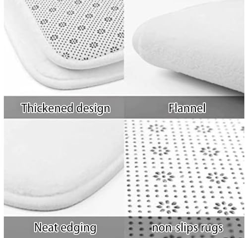 Badgarnitur 3 Teilig Badezimmerteppich Waschbar Badematte rutschfest,Wc Vorleger Mit Ausschnitt Und Badematte, Badvorleger Toilette Teppich 45X75Cm Grauer Marmor – Bild 8