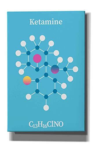 Epic Graffiti 'Ketamine Molecule 2' by Epic Portfolio, Giclee Canvas Wall Art, 26