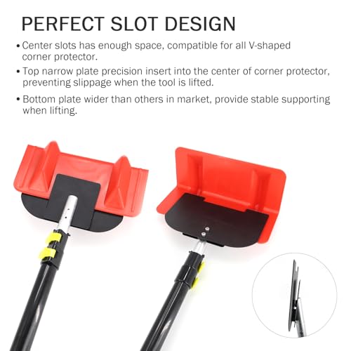 Image of HUAALIUCHE 8 Foot Extension Handle for Board Corner Protector, Cargo Load Corner Protector V Edge Guards Handle,2Pack
