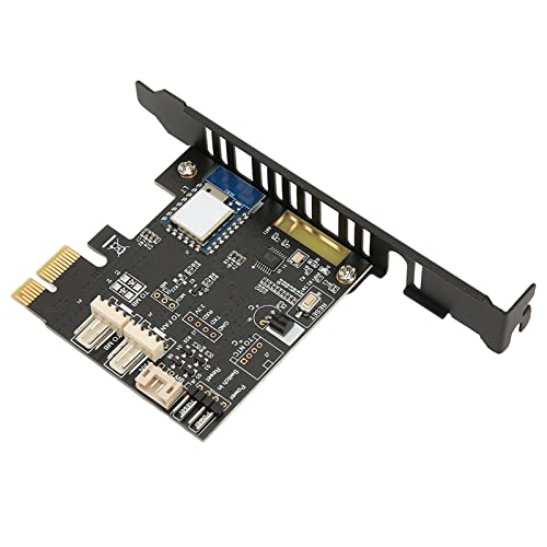 YUEHISY Interruptor de Encendido de PC Remoto Inalámbrico, Temporizador de PC en la Tarjeta de Apagado, Velocidad del Ventilador de Detección de Temperatura de Control Remoto, (Pceswbt-t01)