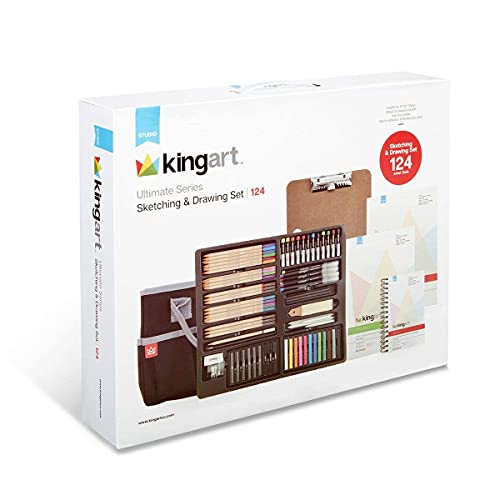 Kingart Studio Ultimate Series Sketching & Drawing Set Of 124 Pieces #TOP1