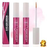 2 Pcs Wimpernserum Wimpern Eyelash Serum, Wimpernserum Hormonfrei for Long Lashes Serum Natürliche Inhaltsstoffe für Pflegende Feuchtigkeitsspendende Pflege Gebrochene Wimpern Längere Dichtere