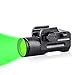 COSMOING 400 Yards Green LED Gun Flashlight Tactical Rail Mounted with Quick Release, Fits Glock Taurus Ruger Springfield H&K S&W