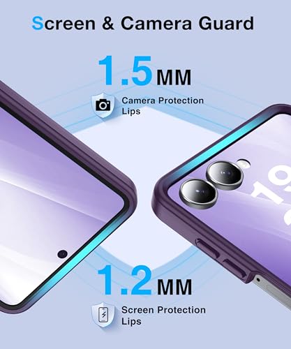 Image of Magnetic for Samsung Galaxy Z Flip 7 Case [Compatible with MagSafe][Anti-Fingerprint][Military Grade Drop Proof] Translucent Hard Back&Soft Silicone Bumper for Flip 7 Phone Case,Fantasy Purple