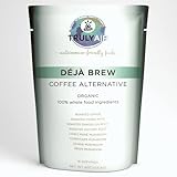 Truly AIP Deja Brew Organic Coffee Alternative – Whole 30, Paleo, Autoimmune Protocol Friendly Blend of Roasted Roots, Mushrooms, Carob & Yerba Mate (4 OZ. (16-24 Servings))