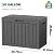 DRATO 50 Gallon Outdoor Storage Box Waterproof, Lockable Resin Deck Box for Patio Furniture, Pool Supplies & Garden Tools, Weatherproof Outside Storage Bin for Backyard Porch (Black, 50 Gallon)