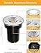 ZUCKEO 4Pack Low Voltage Landscape Lights 3W LED Outdoor Well Lights 12V 24V In Ground Spotlights with Connectors for Indoor Outdoor Step Deck Yard Garden Patio,Warm White