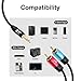 SHD 3.5mm Aux to 2RCA Y Splitter Stereo Audio Cable Male Type OFC Conductor High Flexible PVC Jacket Dual Shielding Gold Plated High End Metal Shell-Black 25Feet/7.6m