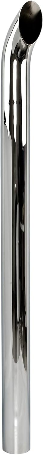 4'' Inch Chrome Curved Exhaust Stack Pipe,4" OD x 60" Long Exhaust Pipe Truck Pipe