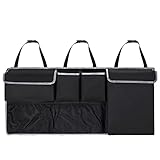 coches con mas maletero 2019 Material premium: este organizador de maletero está hecho de material PVC 600D de alta calidad, lo suficientemente resistente como para acomodar los objetos pesados. Es duradero, impermeable, lavable, fácil de limpiar y resistente a la abrasión.